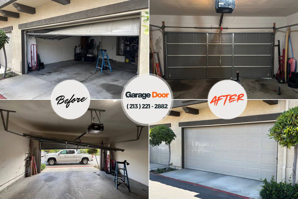 Before and after: garage door repair Glassboro, NJ